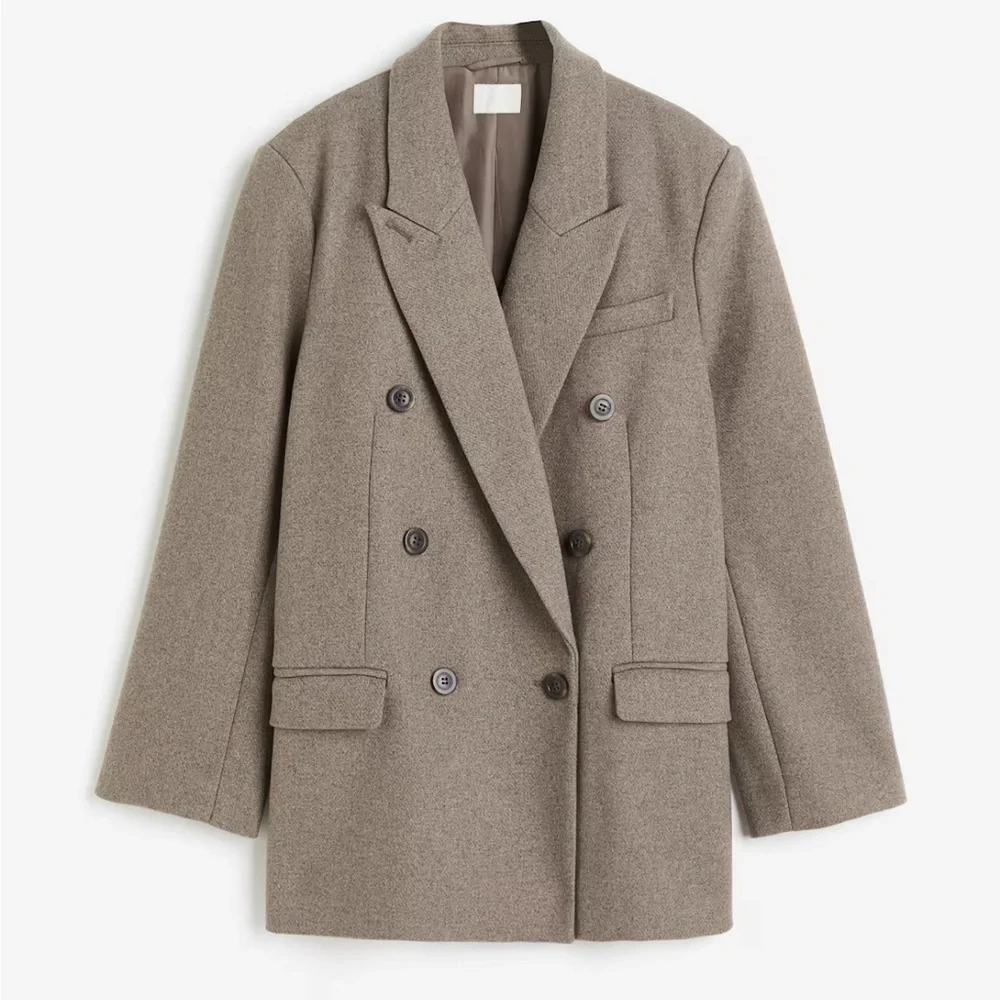 H&M Classic Double-Breasted Brown Blazer - Picture 1 of 6